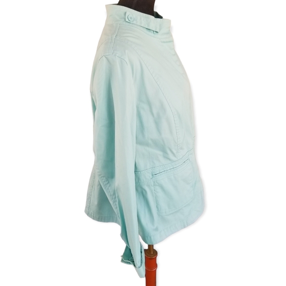 Talbots soft, thick, stretch cotton/spandex Spring jacket, beautiful minty blue - Picture 5 of 7